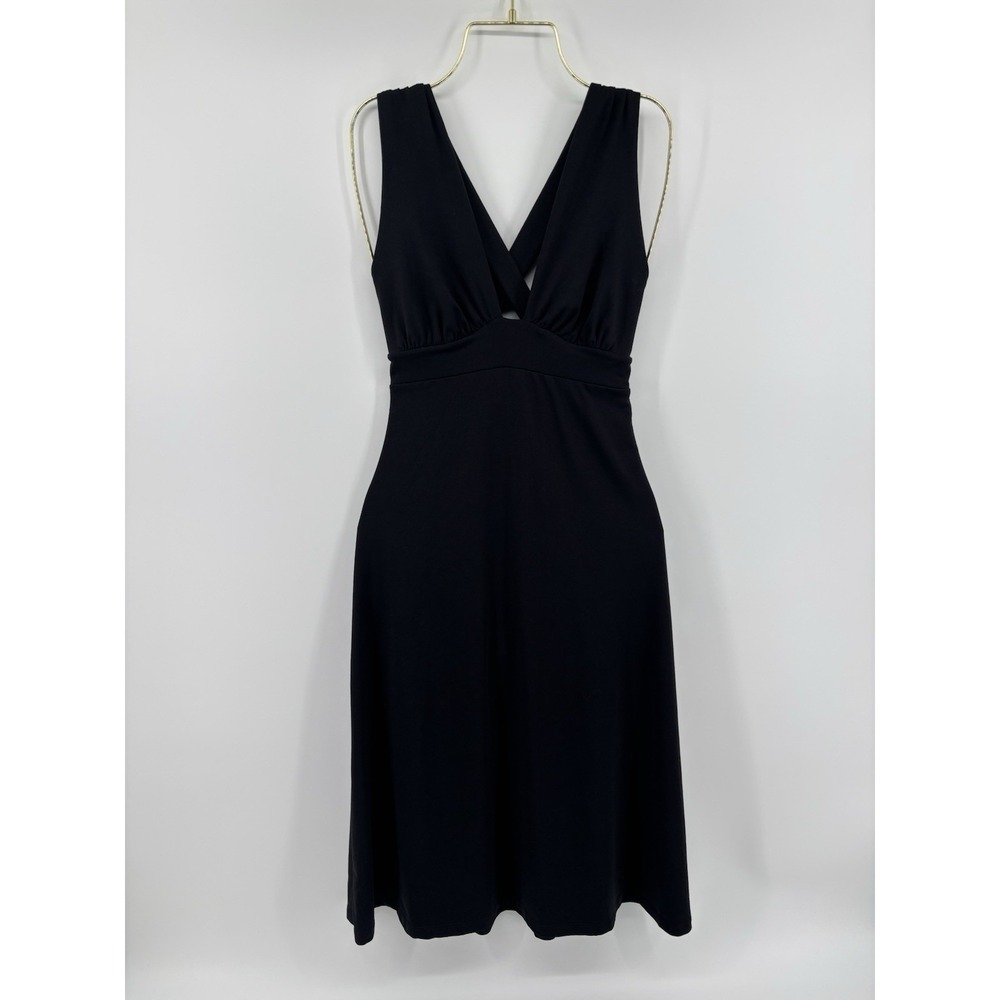 Susana Monaco Low V Tank Dress Sz S Cross Back Cocktail Party Classic Chic $228